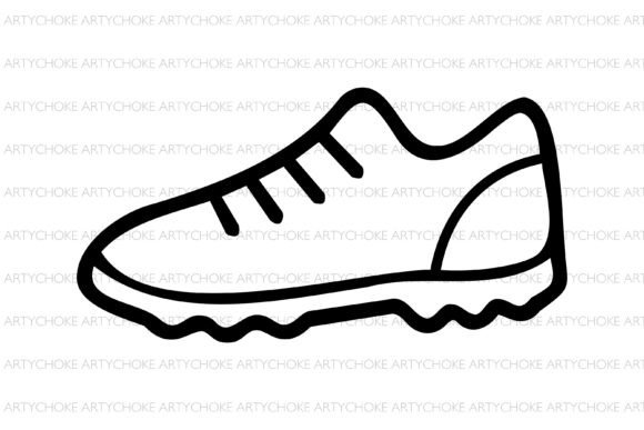 A Designer's Review of the Running Shoe Doodle Clipart