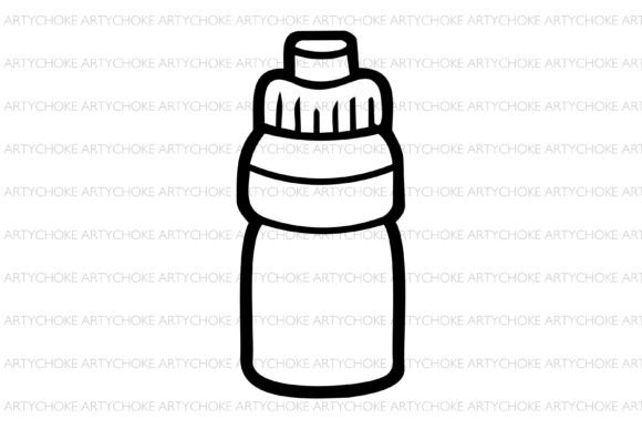 A Designer's Take on the Sports Bottle Doodle Clipart