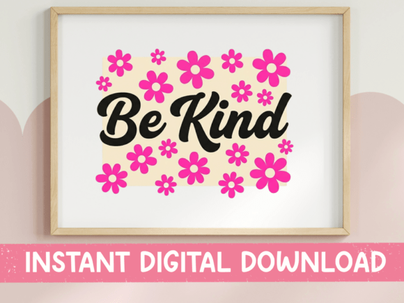 Be Kind Pink Daisy Script Print: Real Embroidery Review