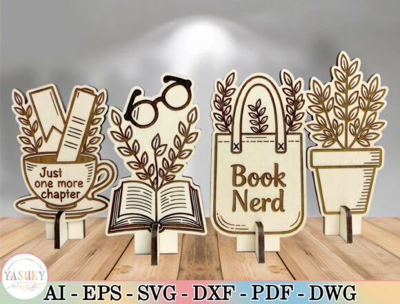 Book Lover Wooden Shelf Sitter SVG: A Designer's Review