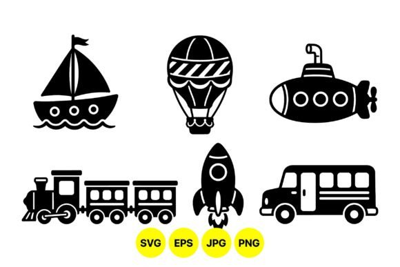 Cute Kids Transport Clipart Set: A Designer's Review