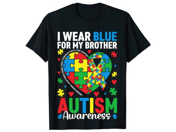 I Wear Blue Brother Autism T-Shirt: Designer’s Review