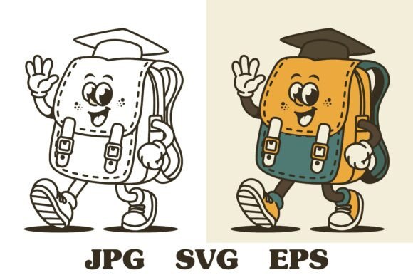 Retro Cartoon Backpack Mascot Character: A Designer's Review