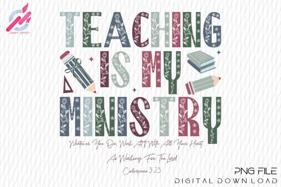 Teaching is My Ministry PNG Review for Embroidery