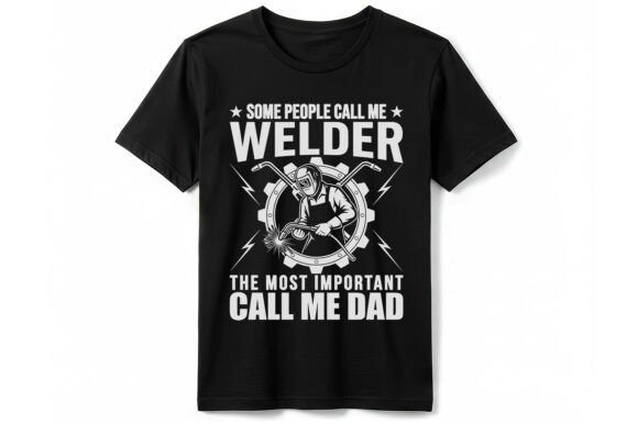 Welder Dad Hero T-Shirt Design
